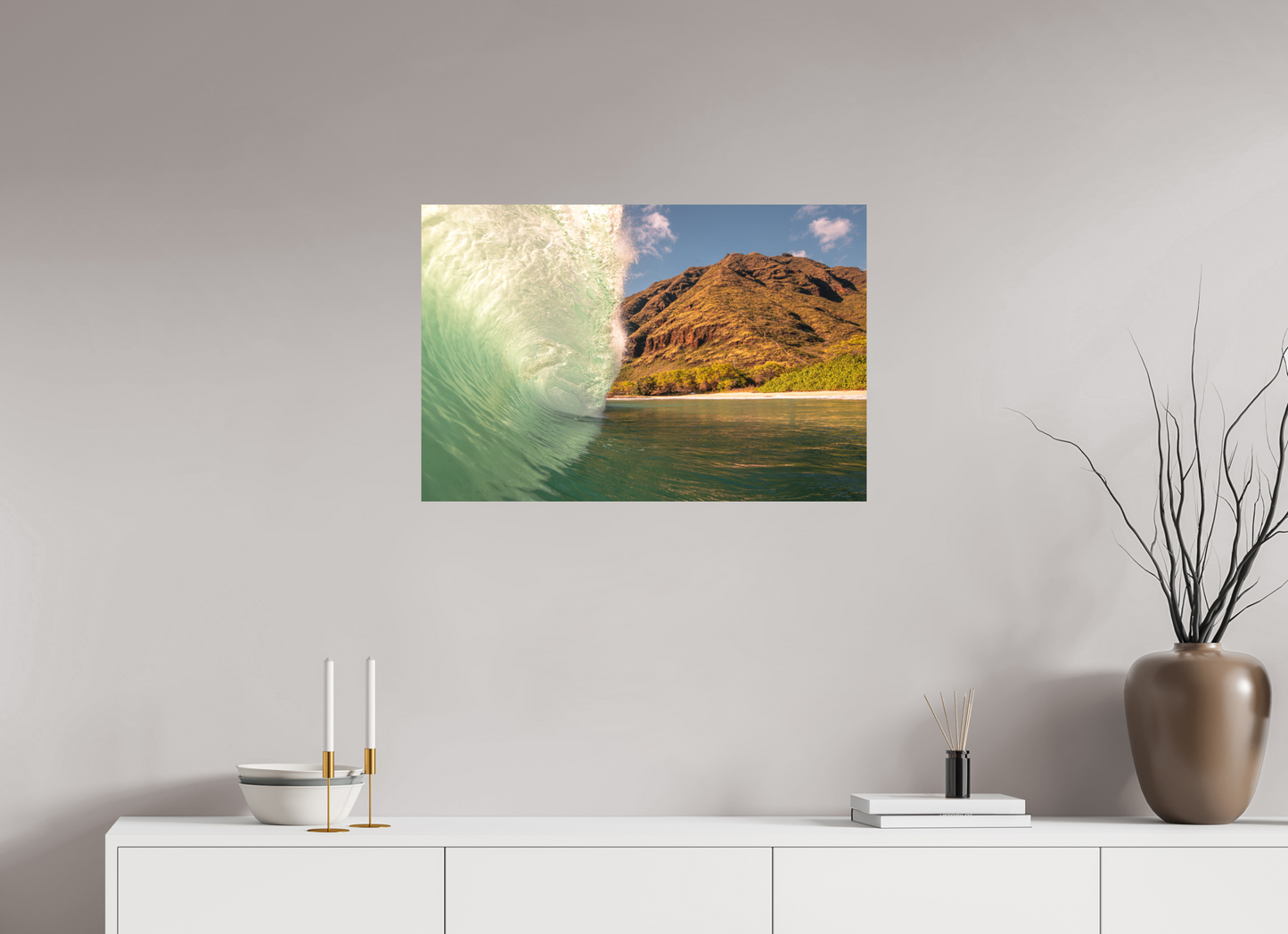30 x 20″, Metal The Edge of Paradise