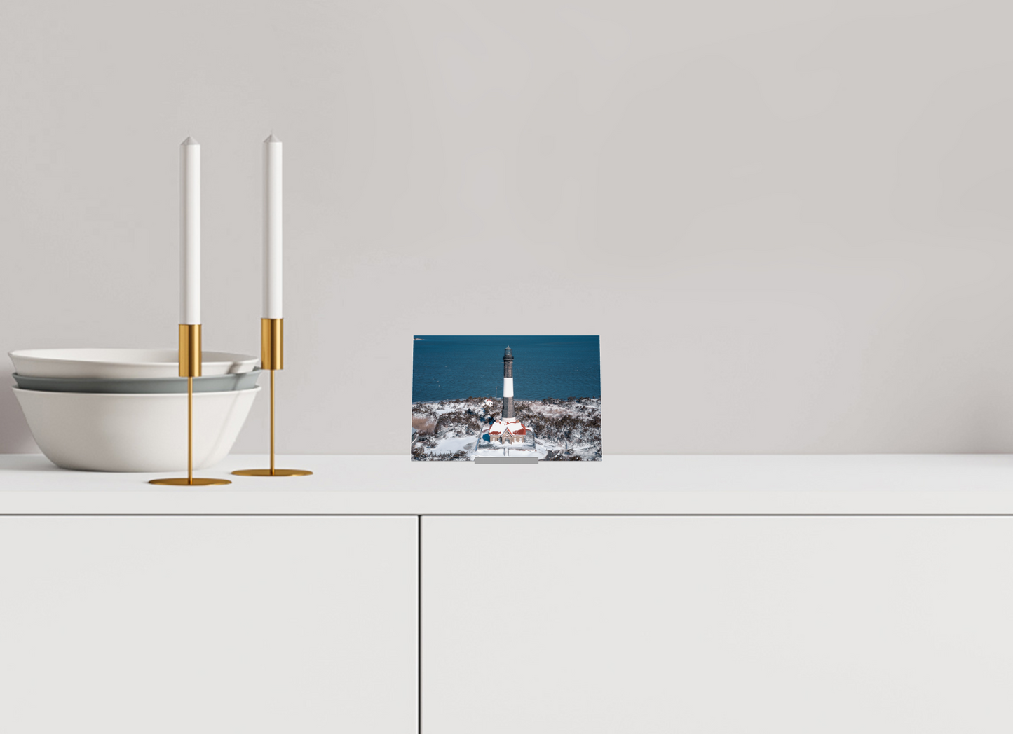 6 x 4″, Acrylic Glass Stand Frozen Coast