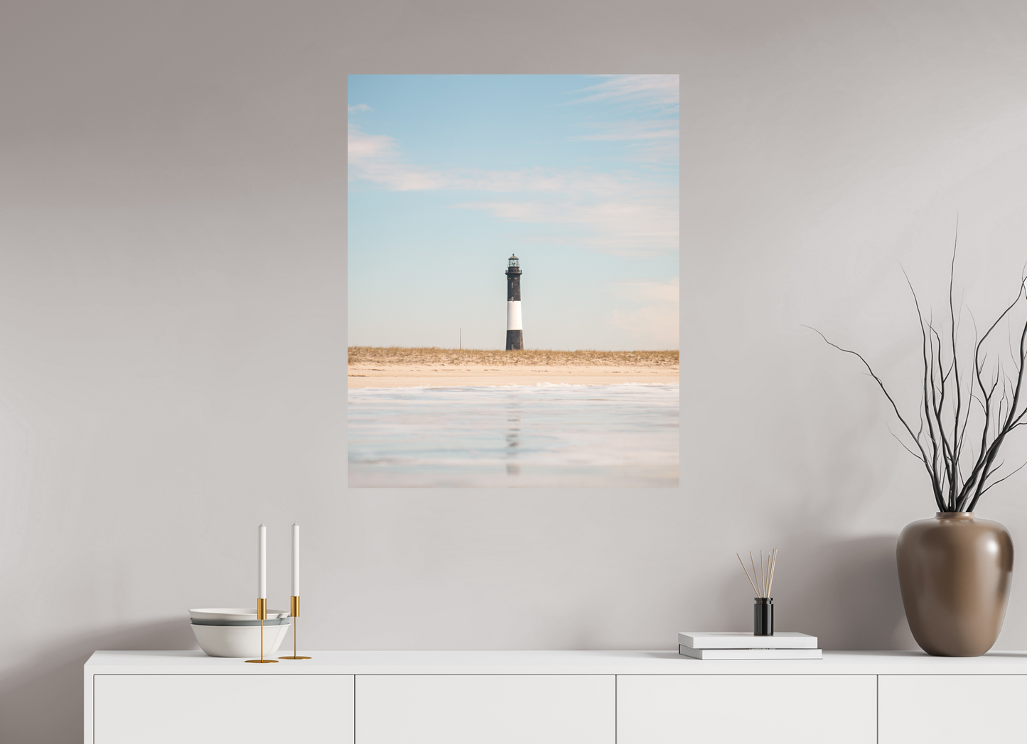 28 x 35″, Metal Still Waters, Steady Light