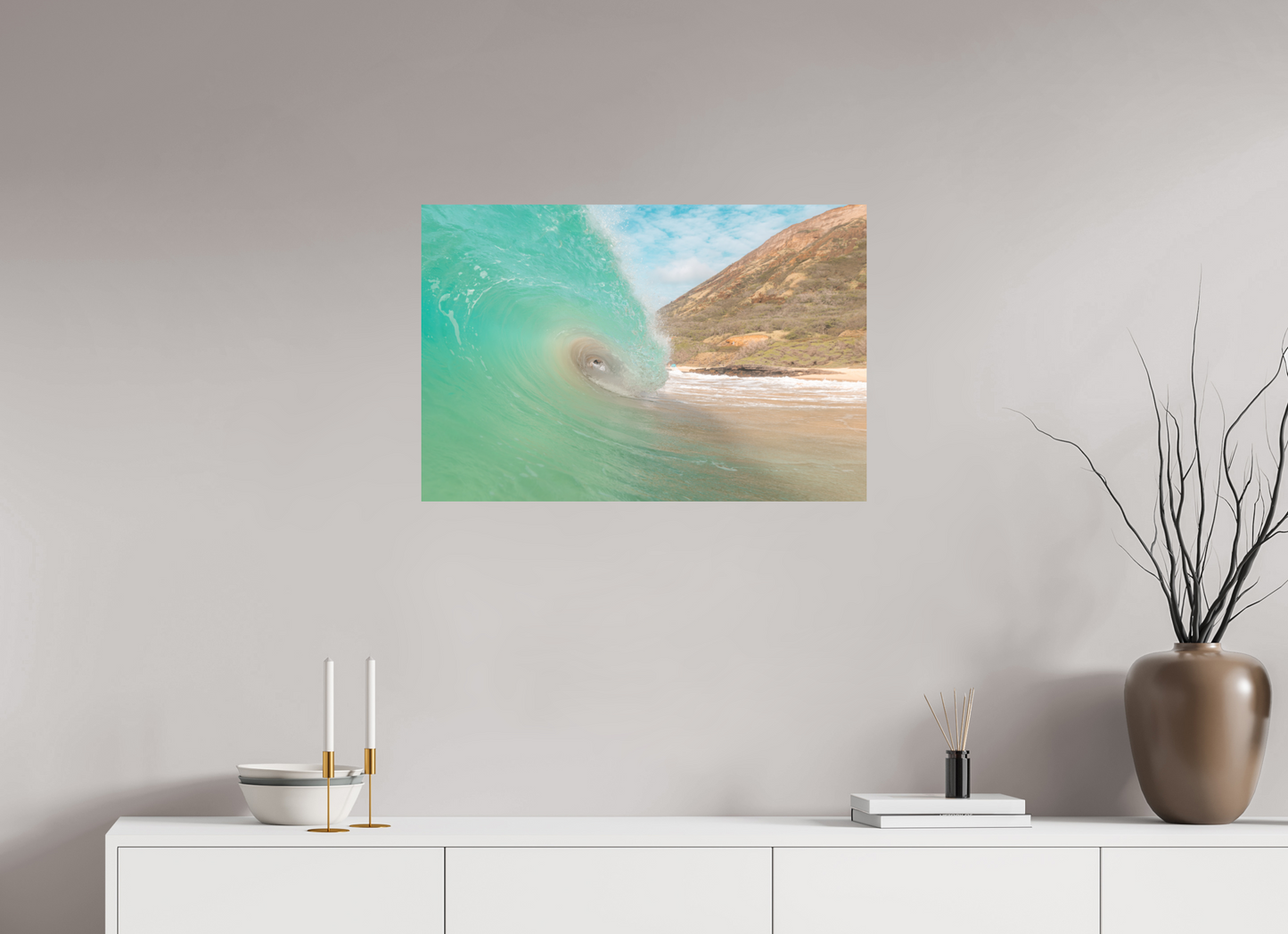 30 x 20″, Metal Liquid Emerald