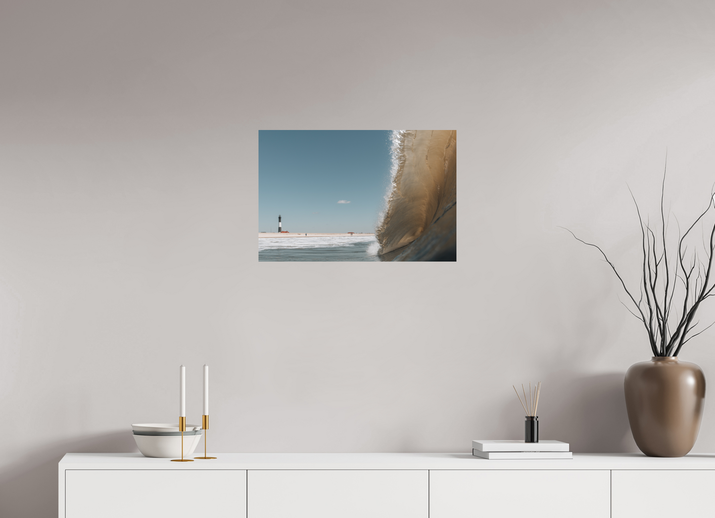 24 x 16″, Metal Beacon Beneath the Barrel